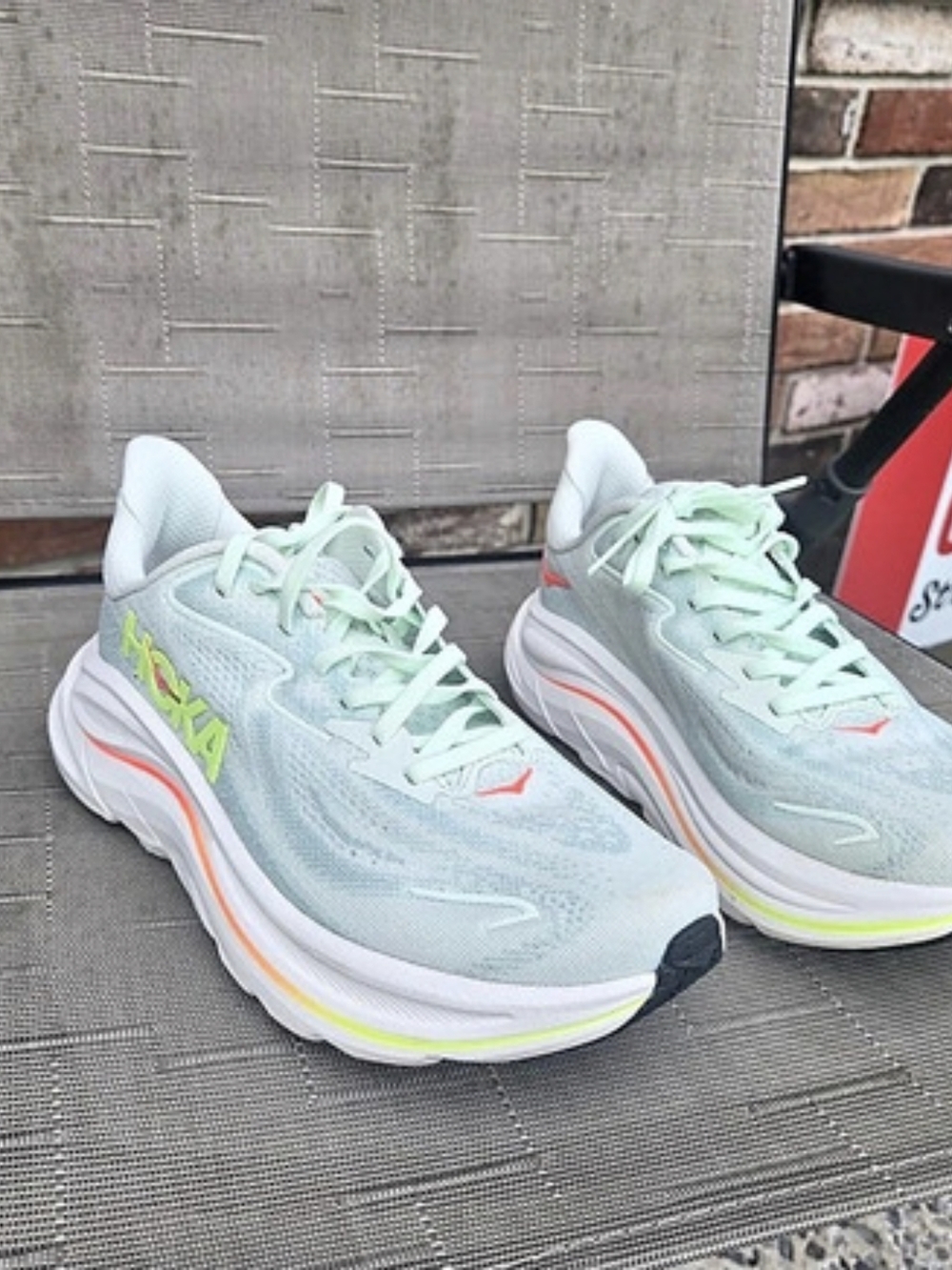 HOKA Bondi 8 Athletic Shoes Blue & Green